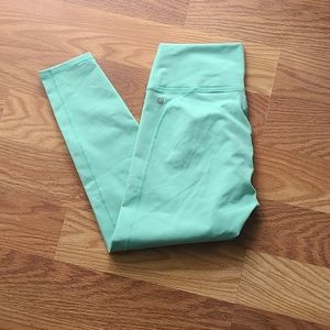 Fabletics High Waisted Capri Legging Mint Green Lg